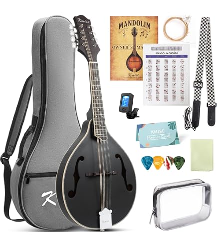 Amazon.com: Oscar Schmidt OM10EWH-A Bluegrass Mandolin with Pre